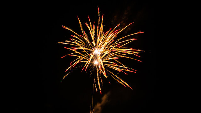 Colorful fireworks in the night sky