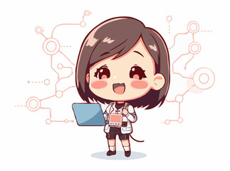 Cybernetic Network Technology in Vector Graphic