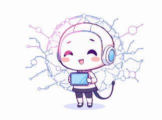 Cybernetic Network Technology in Vector Graphic