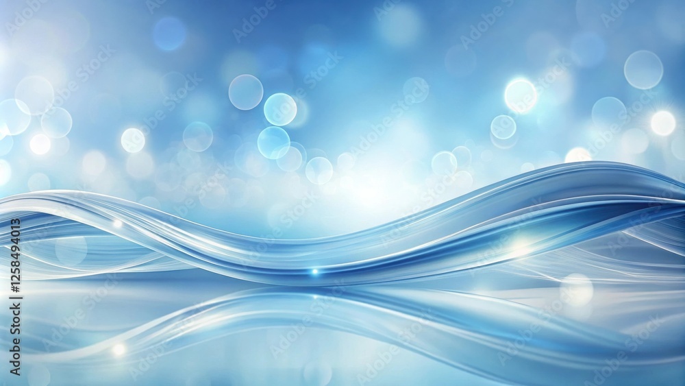 Aufkleber abstract blue swirling waves with sparkling background, ideal for website design or presentation