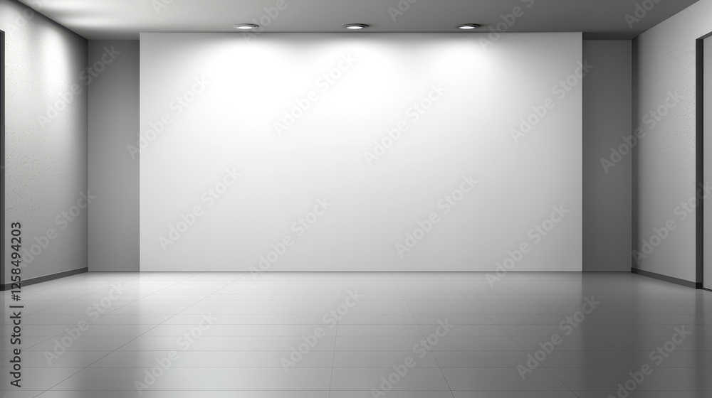 Aufkleber pristine white studio backdrop with adjustable lighting and smooth flooring creates versatile space 