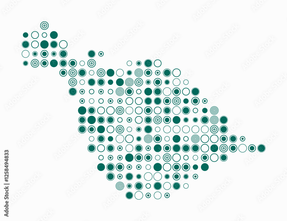 Poster heard island and mcdonald islands, shape of the territory built of colored cells. digital style map 