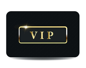 Black premium card for VIP clients with gold metal texture.Vector illustration