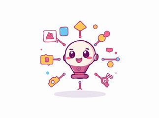 Innovative Tech Solutions Symbol in Vector Art