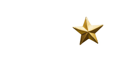 Golden star shining on transparent background: perfect for christmas decorations