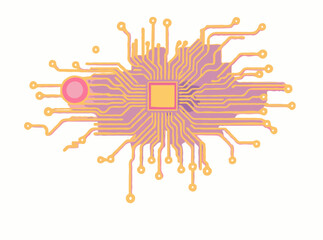 Abstract Circuit Board Background in Technology Vector