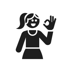 Happy Woman Approval Icon