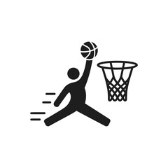 Basketball Player Scoring Icon
