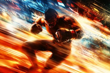 Fast-paced action hero run