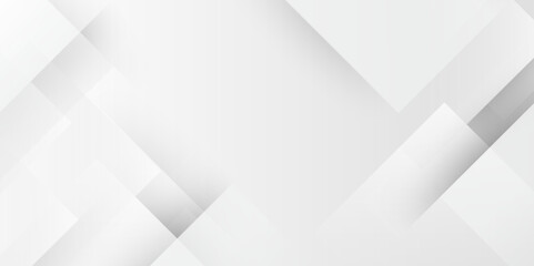 Obraz premium White and gray background with abstract triangle shapes and angles. modern glossy cross abstract tech banner design. stripes lines Gradient elegant futuristic Light gray Template, vector illustration.