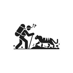 Tiger Encounter Hiker Icon