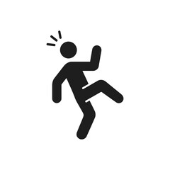 Person Slipping Hazard Warning Icon