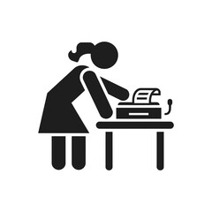 Fototapeta premium Female Office Worker Icon