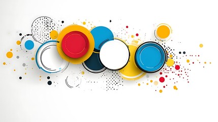 Fototapeta premium Abstract Colorful Circles Design Modern Art