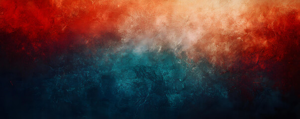 Abstract fiery orange and teal textured background image with grunge and distressed effects