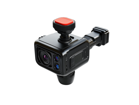 Action Camera Isolated on Transparent Background