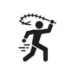 Whip Combat Defense Action Icon