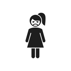 Fototapeta premium Female Depression Sadness State Icon