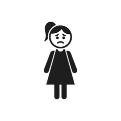 Female Sadness Emotional State Icon