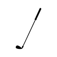 Golf stick silhouette vector flat illustration design on white background.