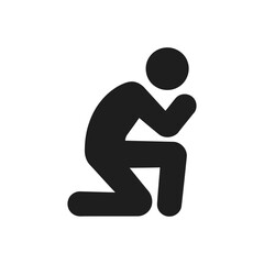 Person Prayer Kneeling Position Icon