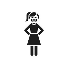 Female Anger Expression State Icon