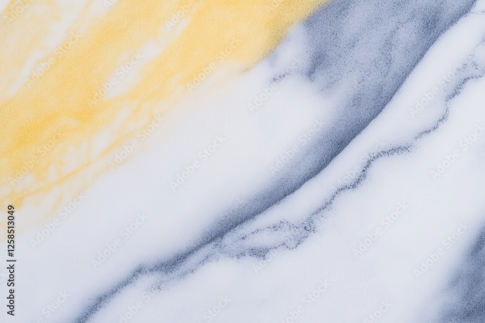 Poster elegant yellow and gray marble texture with smooth flowing patterns