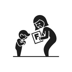 Poor Grade Parent Confrontation Icon