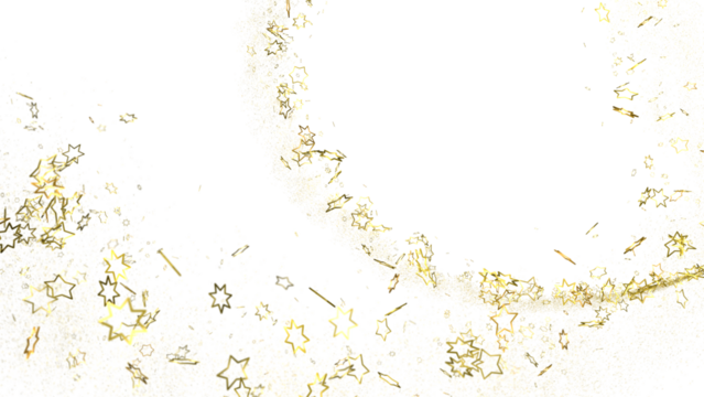 Journey to the Cosmos: Immerse Yourself in a 3D Gold Stars Rainfall - Powered by Adobe