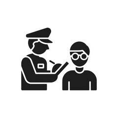 Police Writing Ticket Icon