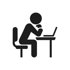 Person Working on Laptop Icon