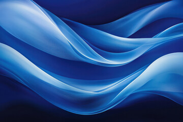 Obraz premium A captivating abstract image of flowing blue waves, evoking a sense of calm and tranquility.