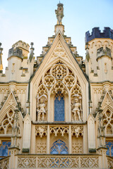 Obraz premium Lednice Castle complex, UNESCO World Heritage site in the South Moravia region in Lednice, Czech Republic