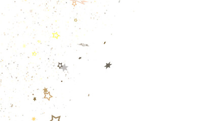 Golden Confetti on Black Background