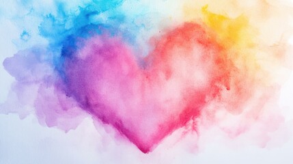 Fototapeta premium Colorful Heart Symbol Creation Artistic Expression of Love and Affection Gentle Pastel Hues Design