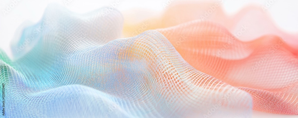 Poster abstract gradient mesh waves blending colors for dynamic backgrounds and modern visual arts