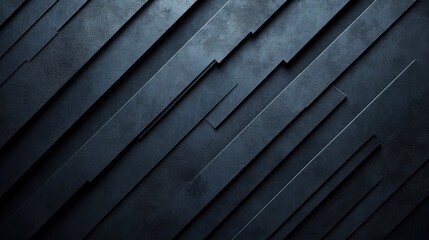 Minimalist dark abstract wallpaper with diagonal lines and copy space. Design template with white center text area. Ideal for banners.