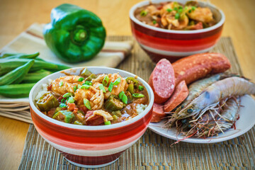 bowl of seafood gumbo