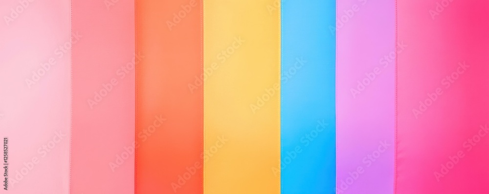 Poster vertical rainbow gradient soft fabric color harmony texture