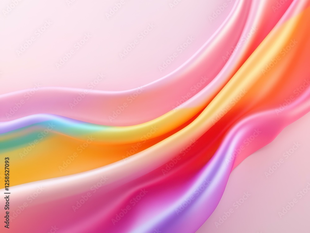 Poster Abstract Smooth Color Wave Design Artistic Backdrop