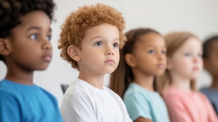 Obraz premium A diverse group of children participating in a medical study about vaccines