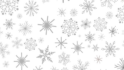 Fototapeta premium Magical Snow Cascade: Mind-Blowing 3D Illustration of Falling Christmas Snowflakes