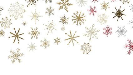 Winter Snow Symphony: Captivating 3D Illustration of Descending Snowflakes for Christmas