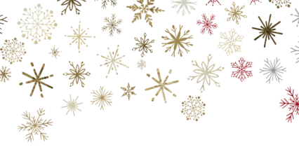 Winter Snow Symphony: Captivating 3D Illustration of Descending Snowflakes for Christmas