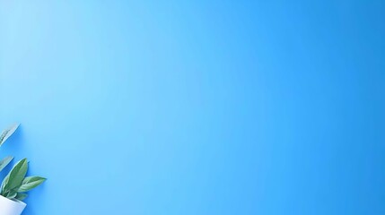 Obraz premium Potted Plant On Bright Blue Background