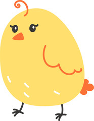 Little Yellow Chick for Easter Greeting Card Design