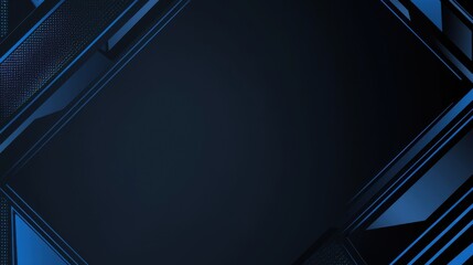 Obraz premium Stylish Blue background with abstract elements for design, featuring white space in the center for text. Ideal for modern banners and abstract wallpapers.