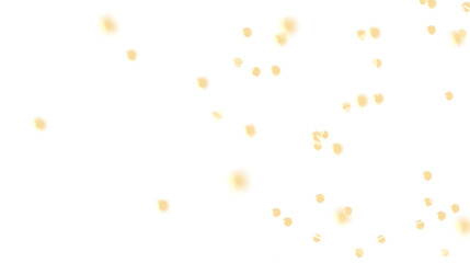 Abstract Gold Confetti on White Background