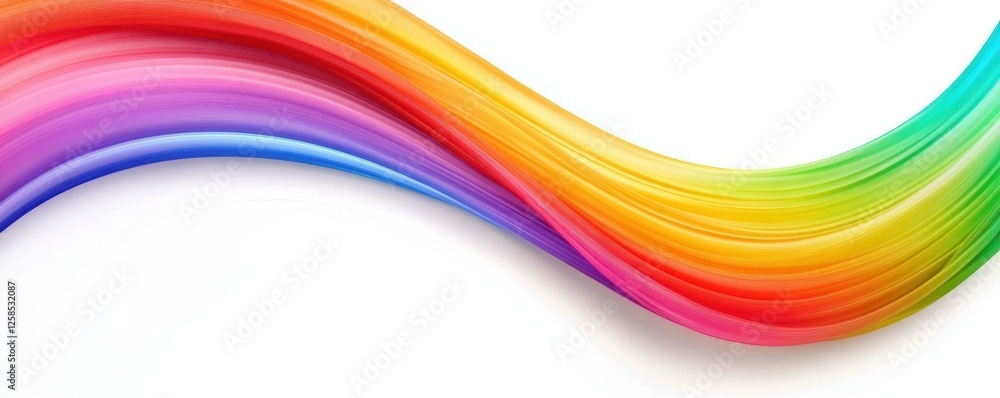 Poster abstract wave of vibrant colors background design element