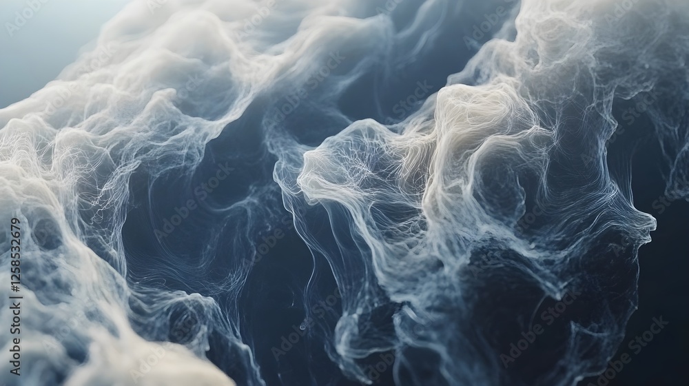Poster smoky abstract background with light and shadow, fluid motion design and ethereal visuals